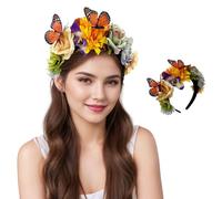 Yolistar Fleur Artificiel Mariée Serre Tête, Mexicaine Bandeau de Fleurs de Roses, Mariage Nuptiale Couronne Fleur, pour adultes/enfants, accessoires de déguisement, décoration de fête