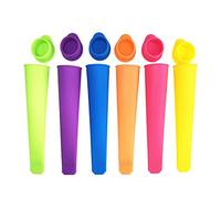 Yolistar Moule à Popsicle, Sorbet de Moule à Glace Réutilisable Bricolage, un Total de 6 Silicone Colorés