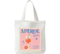 Yoljun Aperol Sac cadeau en toile de jute imprimé double face personnalisé, sac en toile de jute, sac en coton pour les amateurs de cocktails, idéal pour l'été, les soirées JGA et les soirées entre