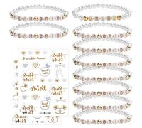 Yoljun Lot de 10 bracelets Team Bride, 2 tatouages Team Bride, ensemble de bracelets élégants, décoration d'enterrement de vie de jeune fille, cadeaux de demoiselle d'honneur, accessoires de fête en
