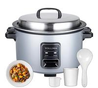 Yollnia Cuiseur de Riz [15L Grande Capacité] Pour 35-55 personnes, grand cuiseur à riz | Maintien au chaud 24h | Fonctionnement par simple pression, chauffe-plats avec récipient antiadhésif