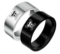 YOLMUNA 2 Bague Homme Acier Inoxydable Noir Cool Chaîne Torsadée Bague d'Anxiété Tournante One Piece Band Spinner Ring Mariage Promise Fidget Ring 8mm Bande