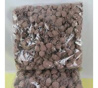 YOLNEY 500/1000 pièces l Mousse têtes de Roses 3.5 cm Fleur pour Bricolage Bouquet Maison Mariage décoratif PE Sarcelle Toucher Fleurs Cadeau de la mère-marron-500 pièces