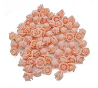 YOLNEY 50pcs 2cm Mini Mousse Rose têtes de Fleurs artificielles Bricolage Artisanat Couronne décorative décoration de Mariage de noël-pêche