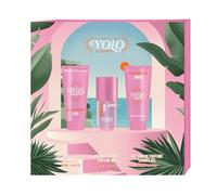 YOLO CANNES - Coffret Cadeau Bocca Cabana - Brume Parfumée, Gel Douche & Lait Corps - Notes Fraise, Fleurs Blanches & Vanille - Rituel Parfumé Fruité et Gourmand - Made in France