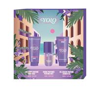 YOLO CANNES - Coffret Riviera Glam - Brume Parfumée, Gel Douche & Lait Corps - Notes Fruits Rouges, Fleurs Blanches & Vanille - Rituel Parfumé Glamour - Made in France