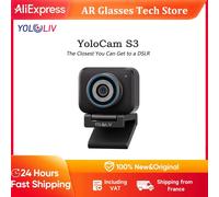 YOLOLIV YoloCam S3 Webcam de streaming en direct 4K alimentée par l'IA, grand capteur CMOS de 1/1,3 pouces, prise en charge HDR, vidéo jusqu'à 4K30 ou 1080p60 YoloCam S3