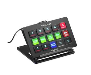 YoloLiv YoloDeck - Clavier Contrôleur Studio - 15 Touches LCD personnalisables - Actions de déclenchement sur YoloBox Extreme/YoloBox Ultra/YoloBox Pro