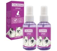YOLONCE 2Pcs*60ml Spray Herbe à Chat, Classic Spray, Pulvérisation pour Chat, Soulage l’anxiété, Apaise Les Chats à la Maison et Réduit Le Stress Lors du Transport, Facile à Transporter