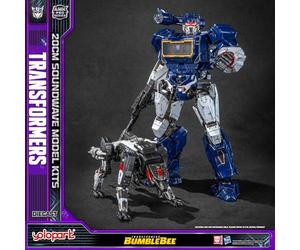 YOLOPARK Transformers : AMK PRO Soundwave et Ravage, figurine Transformers de 20 cm avec arme améliorée et LED de contrôle magnétique, kit de modèle de collection très articulé pour enfants de 15 ans