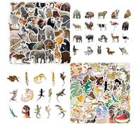 yolzhxe 100 Autocollant Animaux,Stickers Animaux, Décoratifs Imperméables, Gommettes Imperméables Adhésif Stickers pour Enfants, Ldéal Pour Ordinateur Portable Téléphone Skateboard Bouteilles D'eau