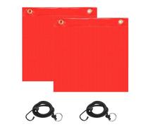 yolzhxe 2 Pièces Drapeaux D'Avertissement Rouges, Etanche Red Warning Flags Matériau PVC avec Corde Élastique Boucles en Cuivre, pour Applications Portantes, Fonction Davertissement, 30 X 30 cm