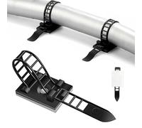 yolzhxe 50 Pièces Attache Cable Adhesif, Clips Câbles Adhésif, Câble Rangement, Serre-Câbles Noir, pour Gérer de Câbles Fils dans une Maison ou un Bureau
