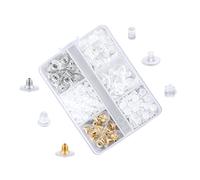 yolzhxe 500 Pièces Bouchons de Boucle d'Oreille, 6 Styles dos de Earring Backs pour Goujon, Hypoallergéniques Fermoir, Fermoirs pour Fabrication Bijoux Earring Backs