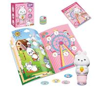 yolzhxe Estampeuse à Autocollants, Gommette Enfant, Bloc d'Activités de 24 Pages avec 200 Autocollants, pour Cadeau d'anniversaire et Noël pour Garçons et Filles de 3 4 5 6 Ans, Lapin