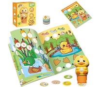 yolzhxe Estampeuse à Autocollants, Gommette Enfant, Bloc d'Activités de 24 Pages avec 200 Autocollants, pour Cadeau d'anniversaire et Noël pour Garçons et Filles de 3 4 5 6 Ans, Canard Jaune