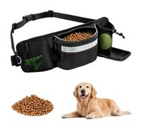 yolzhxe Sac à Friandises pour Chien, Multifonction Sac Banane Canine, Noir