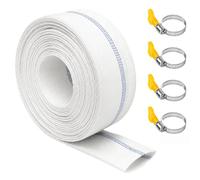 yolzhxe Tuyau Refoulement Ø 1 1/4 (32 MM), 20m Tuyau Tissé | Comprend 4 Colliers de Serrage en Acier Inoxydable, pour les pompes submersibles, l'irrigation de jardin, l'agriculture