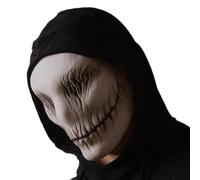 YOMACY Masque de sourire fin pour Halloween 2024 - Masque réaliste et souriant d'horreur - Accessoire de masque de sourire punk - Masque effrayant pour Halloween, cosplay, fête d'Halloween ou carnaval