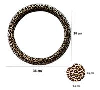 YoMaris Housse de Volant imprimée léopard pour Femme, Housses de Volant léopard avec Bonus 4PCS Leopard Car Cups Coasters, Leopard Car Accessories.