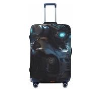 yomeeaaaa Housse de bagage de voyage élastique Future Robot, housse de protection anti-rayures pour adulte, lavable, décorative (45,7 à 81,3 cm), Noir , S(18-21in)