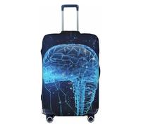 yomeeaaaa Housse de bagage de voyage élastique - Intelligence artificielle - Protection contre les rayures - Pour adultes - Lavable - Décoration, Noir , S(18-21in)
