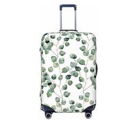 yomeeaaaa Latar Belakang Bunga Jambon Housse de protection lavable à roulettes pour bagages, housses de bagages pour fermeture éclair et boucle 53,3 cm, vert feuille, M(22-24in)