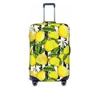 yomeeaaaa Latar Belakang Bunga Jambon Housse de protection lavable à roulettes pour bagages, housses de bagages pour fermeture éclair et boucle 53,3 cm, citron, L(25-28in)
