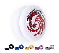 Yomega Raider Ex - Yoyo Professionnel à roulement à Billes réactif, idéal pour Les Tours de Cordes avancés et Le Jeu en Boucle + 5 entretoises + 2 Cordes supplémentaires (Blanc)