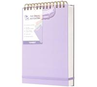 Yoment Top Carnet à spirales ligné à couverture rigide - 17,8 x 25,4 cm - 240 pages lignées - Pour gaucher - Pour le travail, l'école, le bureau - Violet
