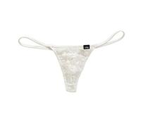 Yomie Hommes String Slips Sexy Dentelle T-Back Jockstrap Briefs sous-vetements Transparent Respirant Thong Erotique Taille Basse Tanga,L,blanc
