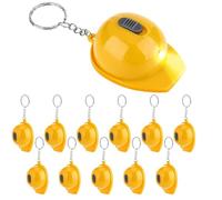 Yominerr 12 Pièces Mini Lampe de Poche pour Fête de Construction Porte-Clés Miniature pour Casque de Construction Lampe de Poche Porte-Clés pour Chapeau de Sécurité