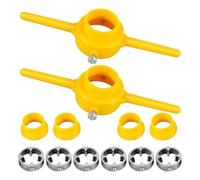 Yominerr 2 Ensembles de Matrices de Filetage de Tuyau Plastique, Kit D'Outils Plomberie pour Enfile-Tuyau en PVC, Matrice de Conduite D', de Clés de de Filière en Plastique