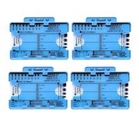 Yominerr 4 Pièces Règle ECG 7 Étapes, Règle ECG 7 Étapes pour L'Interprétation ECG/EKG, Règle ECG en Plastique, Outil de Mesure pour la Lecture ECG