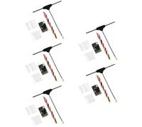Yominerr 5 Pièces ELRS 2.4GHz Récepteur Nano ExpressLRS Récepteur avec Antenne de Type T Prise en Charge de la Mise à Niveau WiFi pour Drone Longue Portée FPV RC
