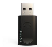 Yominerr Adaptateur USB Bluetooth 5.1 4 en 1 Récepteur Audio sans Émetteur Carte Son Externe USB Adaptateur de Haut-Parleur de Voiture