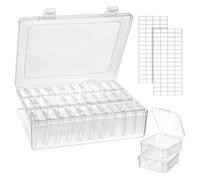 Yominerr Boîte de Rangement pour 62 Pièces pour la Fabrication de, Petits Contenants pour Perles, Boîtes de Rangement pour Perles pour L'Artisanat DIY