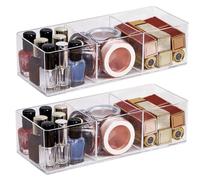 Yominerr Boîte de rangement transparente en acrylique pour cosmétiques, multicouche pour coiffeuse, cosmétiques, boîte de rangement pour le bureau, boîte de rangement de tiroir A
