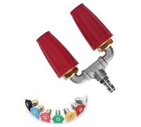 Yominerr Buse turbo rotative à 360° pour nettoyeur avec raccord 1/4, ouverture 2,5, machine à laver double turbo avec 7 embouts de buse