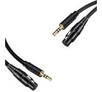 Yominerr Câble Audio 3,5 vers XLR vers XLR Microphone Amplificateur Haut-Parleur Câble Audio Jack 3,5 mm vers Câble XLR 2M/6,56Ft