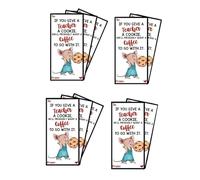 Yominerr Carte de Vœux D'Appréciation pour L'Enseignant, Si Vous Donnez à Votre Professeur un Livre de Cookies, Cartes avec une Appréciation C