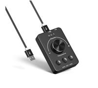Yominerr Contrôleur de volume USB multimédia pour ordinateur - Bouton de réglage - Fonction muet à un bouton - Bluetooth avec lecture et pause - Saut de lecture