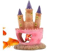 Yominerr Décoration de Château en Résine Décorations de Poissons Colorées pour Aquarium Poissons Amusants Crevettes Grottes Maison Cachettes Plantes D'Intérieur Fournitures