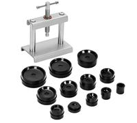 Yominerr Ensemble de 12 Pièces de Presse à Montre avec Matrices D'Installation, Kit D'Outils de Réparation de Montre en Métal pour Horloger Professionnel.