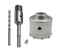 Yominerr Ensemble de Forets à Percussion SDS plus de 60 mm pour Murs, Scie-Cloche, Outils de Coupe, Foret à Queue Ronde pour Béton, Brique, Pierre.