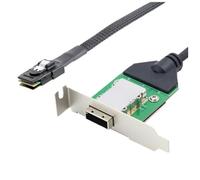 Yominerr HôTe Interne HD Mini SAS SFF-8087 vers SAS HD SFF-8088 avec Support Bas pour Connexion au Câble Adaptateur de Disque Dur 0,5 M