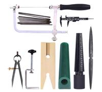 Yominerr Kit d'outils de sculpture, moules à en tube de cire, fabrication de coulée de cire, scie circulaire avec lames, couteau de taille pour circlips de cire, bijoutier