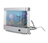 Yominerr Lampe D'Aquarium Simulée Réservoir D'Aquarium Veilleuse Décorative Océan Virtuel Dynamique LED Lampe de Table Décor de Chambre Prise UE