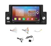 Yominerr Lecteur MP5 5,9 Pouces 1Din 2 + 64G sans Carplay Android Auto Lecteur Multimédia Mirror Link EQ FM USB Autoradio