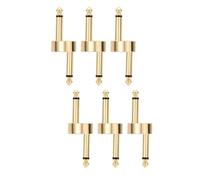 Yominerr Lot de 6 connecteurs pour pédale d'effet de guitare, embrayages de pédale, connecteurs de raccordement, raccord de soudure en métal, embrayage, patch de manivelle